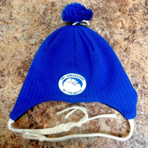 Canada Goose Blue Expedition Trapper Pom Pom Hat Mint! - Picture 2 of 5